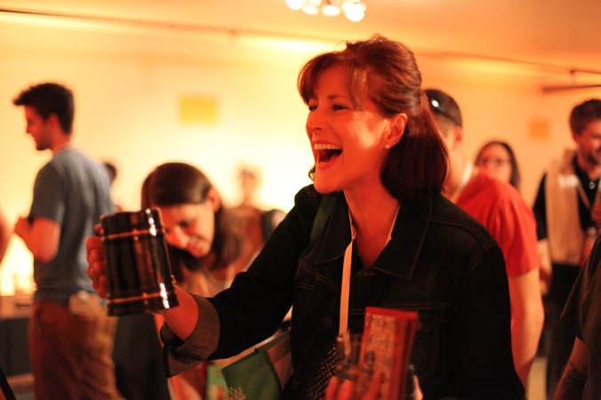 She was so surprised to see new beer dudes from Brooklyn, Braven Brewing Company!