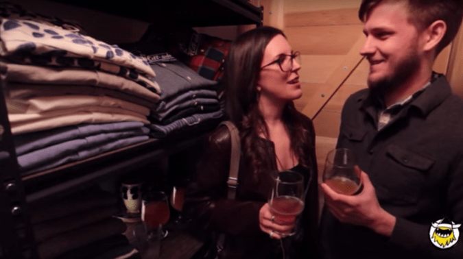 Pat Phillips and I in the "craft beer confessional" for episode 6 of Thats Odd, Lets Drink It.